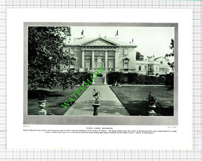 White Lodge Richmond Park - 1920's Cutting / Print