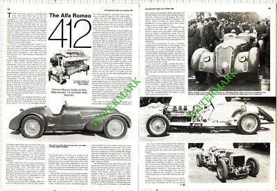 The Alfa Romeo 412 Car History - 1981 Article