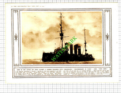 HMS Good Hope Ship World War One WW1 - 1914 Cutting / Print