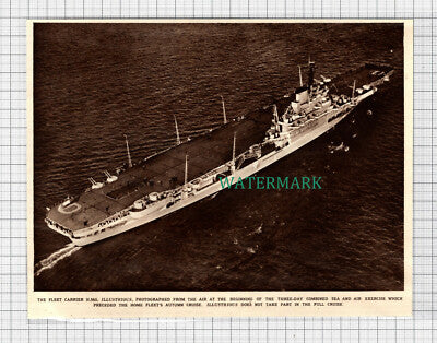 C2767) HMS Illustrious From The Air - 1948 Clip