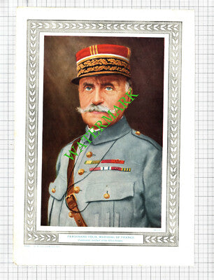 Ferdinand Foch Marshal Of France WW1 World War One - 1918 Book Print