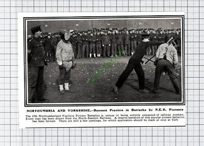 17th Northumberland Fusiliers Pioneer NER North Easter Railway - 1915 Cutting
