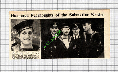 UMBRA Submarine PJ Murray Tom Jennings RS Pert World War Two - c.1943 Cutting
