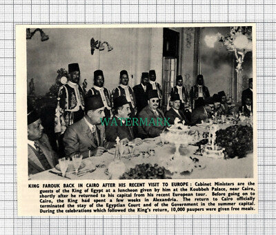 C5042) King Farouk Cairo Egypt Koubbeh Palace - 1950 Clip