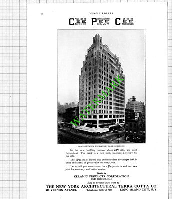 Pennsylvania Exchange Bank Building Ceramic Products CPC Advert - 1926 Cutting