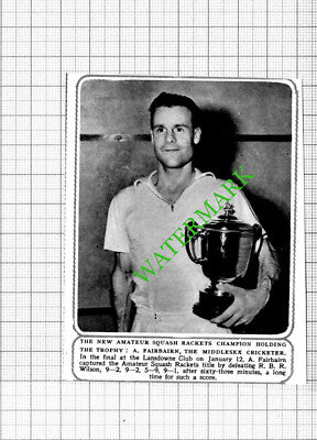A Fairbairn Middlesex Cricketer Cricket - 1953 Small Cutting
