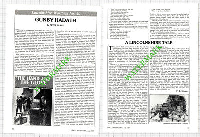 Gunby Hadath Author Market Rasen Lincolnshire - 1984 Article