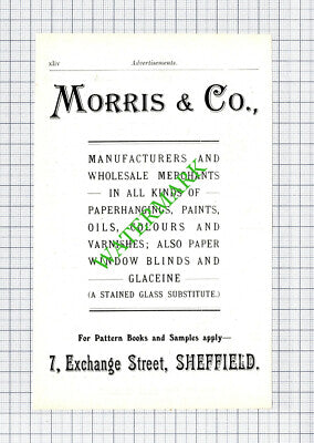 Morris & Co 7 Exchange Street Sheffield Small Advert -1910 Cutting