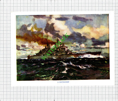 Destroyer Ship / Battleship - c.1948 Print