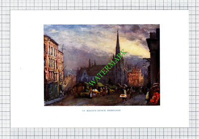 St Martin's Church Birmingham - c.1920s Small Book Print
