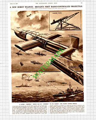 Fairey Aviation Co Ltd Guided Missile - 1947 Cutting