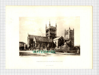 X1060) Wimborne Minster England - c.1895 Print