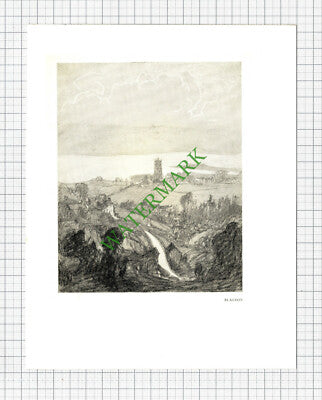 Blagdon Somerset - 1920s Print