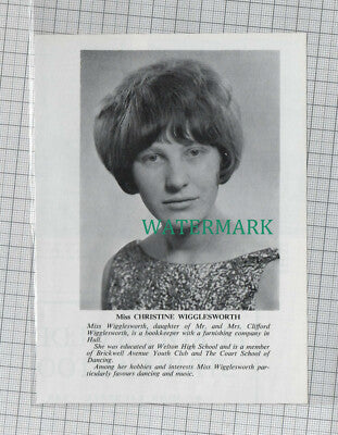 C1188) Miss Christine Wigglesworth Clifford Hull Welton High School - 1966 Clip