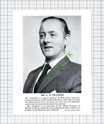C7908) Mr G D Frankish Architect Hull - 1967 Cutting