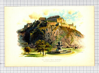 9828) Edinburgh Castle - c.1900 Print