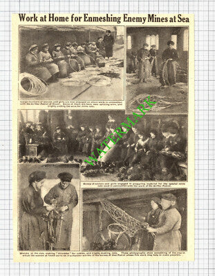 Drifter Patrol of Dover Enemy Mines World War One WW1 - 1918 Cutting
