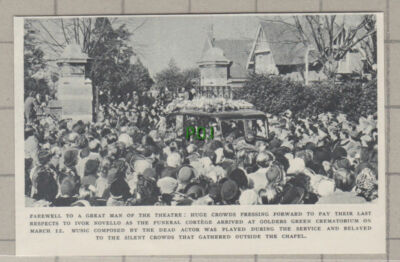 C862) Ivor Novello Actor Funeral Cortege Golders Green Crematorium - 1951