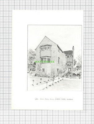 C3660) All Saints School Leyton Eustace Frere Gosses Farm Sussex - 1909 Cutting