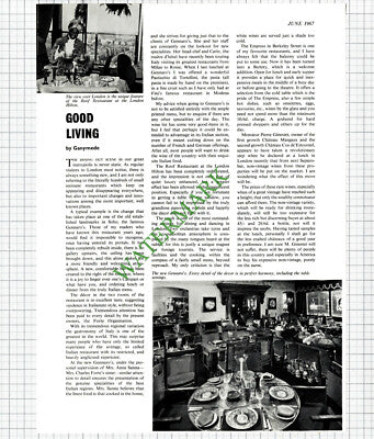 9711) Gennaro's Soho Anna Sanna London Hilton Roof - 1967 Cutting