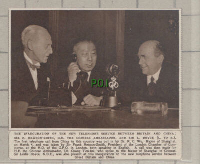 C1089) Sir F Newson-Smith Sir L Boyce Telephone Service To China - 1948 Clip
