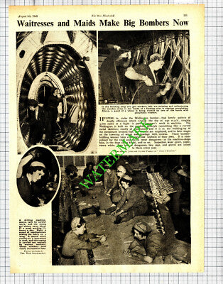Wellington Bomber Plane Factory World War Two - 1940 Cutting