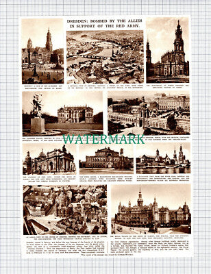 X877) Dresden Germany - 1945 Cutting