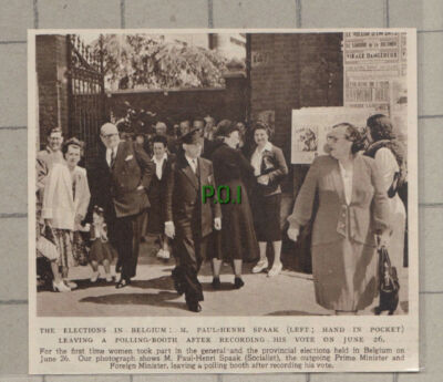 C843) Belgium Elections Paul Henri Spaak - 1949 Cutting
