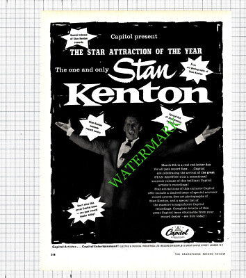 Stan Kenton Capitol Entertainment Advert - 1956 Cutting
