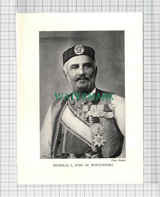 C3768) Nicholas I King Of Montenegro - c.1920s Book Print