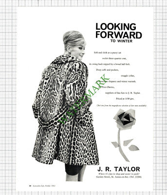 J R Taylor St Annes-on-Sea Lancashire Advert - 1962 Cutting
