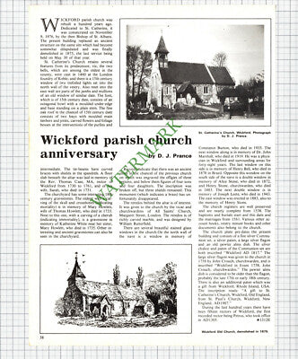9894) WICKFORD PARISH CHURCH - 1976 Article