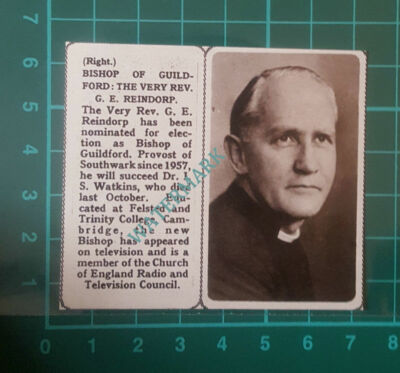 C2674) The Very Rev G E Reindorp Bishop of Guildford - 1961 Clip SMALL!