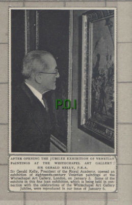 C930) Sir Gerald Kelly President Royal Academy Whitechapel Art Gallery - 1951