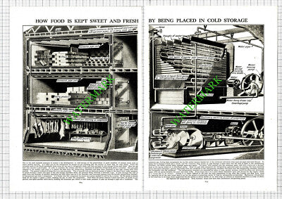 How A Refrigerator Works - c.1930s 2-Part Cutting/ Print