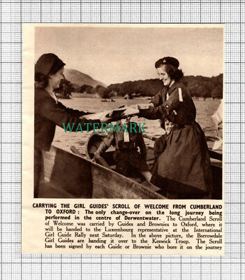 C2920) Borrowdale Girl Guides Cumberland Scroll Of Welcome Keswick - 1950