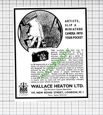 Wallace Heaton Ltd London Cameras Small Advert - 1936 Cutting