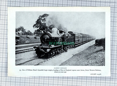 C4590) Albert Edward Train Engine Acton Great Western Railway - c.1955 Clip