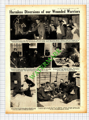 F Russen Queen's West Surreys / Manchester Military Hospital WW1 -1915 Cutting