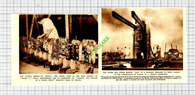 Henry V Film Old London Bridge Model Tower Bridge Vienna Exhibition 1947 Cutting