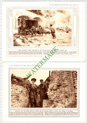 9981) Mrs Wynne Bevan Ambulance World War One - 1915 2-Part Cutting
