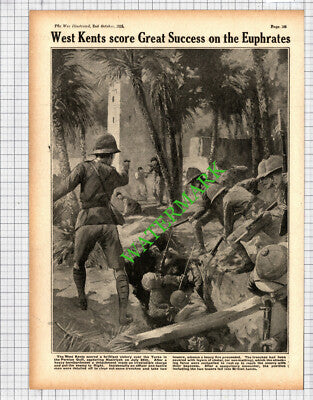 West Kent Regiment Turks WW1 - 1915 Cutting / Print