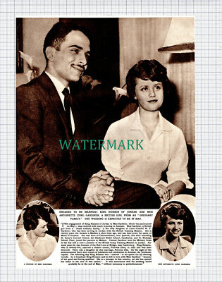 (X255) King Hussein Of Jordan & Miss Antoinette Gardiner Engagement 1961 Clip