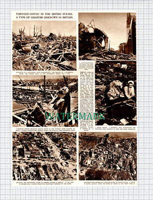 (X142) Tornado Damage Bunker Hill Fosterburg Alton Illinois Bethesda Ohio - 1948