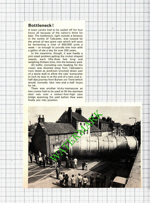 Tadcaster Yorkshire Brewery Vats - 1974 Cutting