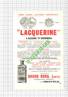George Aves Undertaker Sheffield / Brook Bros Lacquerine Advert -1897 Cutting
