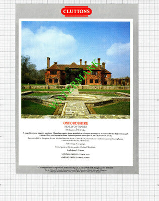 Henley On Thames Oxfordshire Gertrude Jekyll House Sale Advert - 1991 Cutting