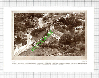 Dorchester Aerial View - 1920's Cutting / Print