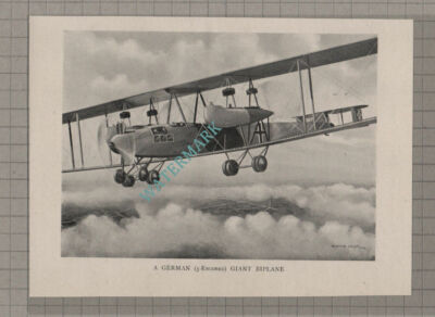 C3739) A German Giant Biplane - c.1920s Book Print