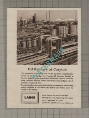 C3243) Oil Refinery At Coryton Laing Advert - 1954 Clip